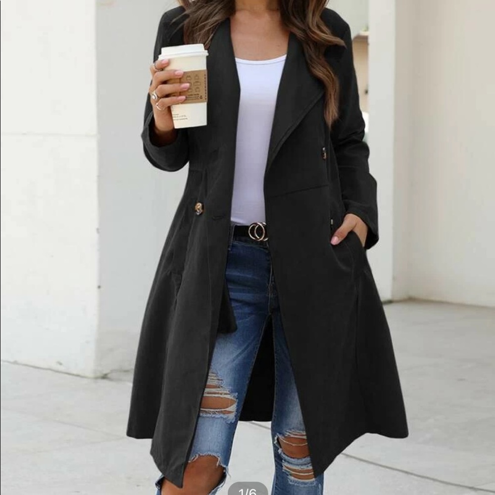 Light black trench coat